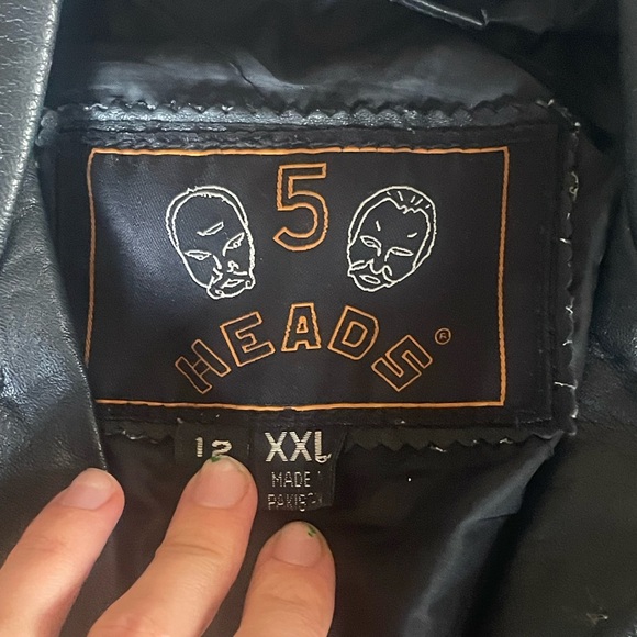 5 HEADS Black Leather Cropped Jacket - Picture 2 of 16
